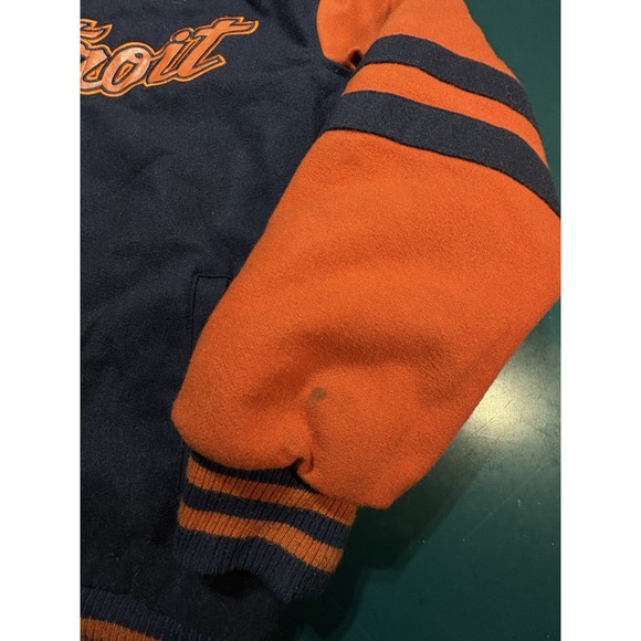 Vintage JH Design Detroit Tigers Reversible Wool Bomber‎ Jacket Men's 2XL XXL - Picture 10 of 16